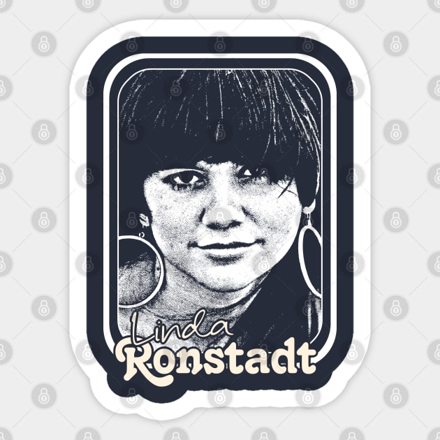 Linda Ronstadt // 70s Style Fan Art Design Sticker by DankFutura